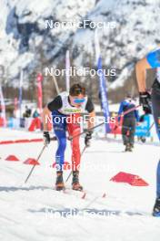 02.04.2023, Bessans, France (FRA): Mathis Desloges (FRA) - French Championships cross-country, relay, Bessans (FRA). www.nordicfocus.com. © Authamayou/NordicFocus. Every downloaded picture is fee-liable.
