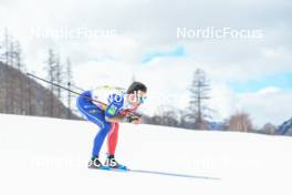02.04.2023, Bessans, France (FRA): Jules Lapierre (FRA) - French Championships cross-country, relay, Bessans (FRA). www.nordicfocus.com. © Authamayou/NordicFocus. Every downloaded picture is fee-liable.