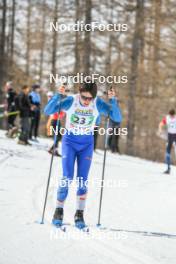 02.04.2023, Bessans, France (FRA): Esteban Bizzocchi (FRA) - French Championships cross-country, relay, Bessans (FRA). www.nordicfocus.com. © Authamayou/NordicFocus. Every downloaded picture is fee-liable.