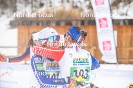 31.03.2023, Bessans, France (FRA): Julie  Pierrel (Fra), Liv  Coupat (Fra), (l-r)  - French Championships cross-country, sprint, Bessans (FRA). www.nordicfocus.com. © Authamayou/NordicFocus. Every downloaded picture is fee-liable.