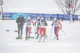 31.03.2023, Bessans, France (FRA): France  Pignot (Fra), Justine  Gaillard (Fra), Melina  Berthet (Fra), (l-r)  - French Championships cross-country, sprint, Bessans (FRA). www.nordicfocus.com. © Authamayou/NordicFocus. Every downloaded picture is fee-liable.