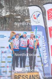 31.03.2023, Bessans, France (FRA): Lina  Levet (Fra), Margot  Tirloy (Fra), Luce  Maillot (Fra) - French Championships cross-country, sprint, Bessans (FRA). www.nordicfocus.com. © Authamayou/NordicFocus. Every downloaded picture is fee-liable.