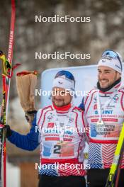 31.03.2023, Bessans, France (FRA): Renaud  Jay (Fra), Lucas  Chanavat (Fra), (l-r)  - French Championships cross-country, sprint, Bessans (FRA). www.nordicfocus.com. © Authamayou/NordicFocus. Every downloaded picture is fee-liable.