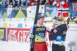 28.02.2023, Planica, Slovenia (SLO): Nadine Faehndrich (SUI), Jessie Diggins (USA), (l-r)  - FIS nordic world ski championships cross-country, 10km women, Planica (SLO). www.nordicfocus.com. © Thibaut/NordicFocus. Every downloaded picture is fee-liable. 