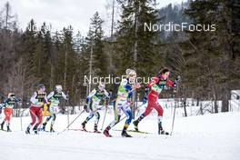 23.02.2023, Planica, Slovenia (SLO): Tereza Beranova (CZE), Nadine Faehndrich (SUI), Maja Dahlqvist (SWE), Jonna Sundling (SWE), Emma Ribom (SWE), Kristine Stavaas Skistad (NOR), (l-r)  - FIS nordic world ski championships cross-country, individual sprint, Planica (SLO). www.nordicfocus.com. © Modica/NordicFocus. Every downloaded picture is fee-liable.
