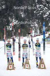 23.02.2023, Planica, Slovenia (SLO): Emma Ribom (SWE), Jonna Sundling (SWE), Maja Dahlqvist (SWE), (l-r)  - FIS nordic world ski championships cross-country, individual sprint, Planica (SLO). www.nordicfocus.com. © Modica/NordicFocus. Every downloaded picture is fee-liable.