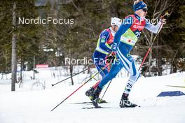 23.02.2023, Planica, Slovenia (SLO): Lucas Chanavat (FRA), Ville Ahonen (FIN), (l-r)  - FIS nordic world ski championships cross-country, individual sprint, Planica (SLO). www.nordicfocus.com. © Modica/NordicFocus. Every downloaded picture is fee-liable.