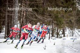 23.02.2023, Planica, Slovenia (SLO): Erik Valnes (NOR), Edvin Anger (SWE), Ludek Seller (CZE), (l-r)  - FIS nordic world ski championships cross-country, individual sprint, Planica (SLO). www.nordicfocus.com. © Modica/NordicFocus. Every downloaded picture is fee-liable.