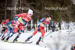 23.02.2023, Planica, Slovenia (SLO): Johannes Hoesflot Klaebo (NOR), Ludek Seller (CZE), (l-r)  - FIS nordic world ski championships cross-country, individual sprint, Planica (SLO). www.nordicfocus.com. © Modica/NordicFocus. Every downloaded picture is fee-liable.