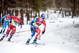 23.02.2023, Planica, Slovenia (SLO): Haavard Solaas Taugboel (NOR), Jules Chappaz (FRA), (l-r)  - FIS nordic world ski championships cross-country, individual sprint, Planica (SLO). www.nordicfocus.com. © Modica/NordicFocus. Every downloaded picture is fee-liable.