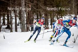 23.02.2023, Planica, Slovenia (SLO): James Clinton Schoonmaker (USA), Johan Haeggstroem (SWE), (l-r)  - FIS nordic world ski championships cross-country, individual sprint, Planica (SLO). www.nordicfocus.com. © Modica/NordicFocus. Every downloaded picture is fee-liable.