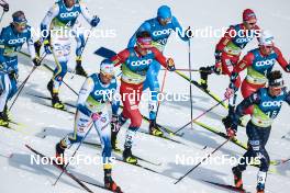 05.03.2023, Planica, Slovenia (SLO): Emil Iversen (NOR), Dietmar Noeckler (ITA), Didrik Toenseth (NOR), (l-r)  - FIS nordic world ski championships cross-country, mass men, Planica (SLO). www.nordicfocus.com. © Modica/NordicFocus. Every downloaded picture is fee-liable.