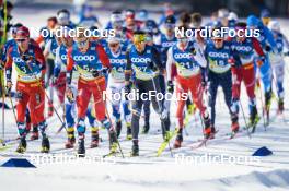 05.03.2023, Planica, Slovenia (SLO): Didrik Toenseth (NOR), Martin Loewstroem Nyenget (NOR), Ireneu Esteve Altimiras (AND), (l-r)  - FIS nordic world ski championships cross-country, mass men, Planica (SLO). www.nordicfocus.com. © Thibaut/NordicFocus. Every downloaded picture is fee-liable.
