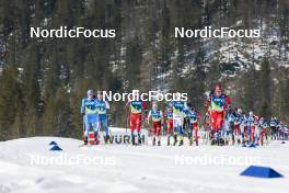 05.03.2023, Planica, Slovenia (SLO): Federico Pellegrino (ITA), Iivo Niskanen (FIN), Johannes Hoesflot Klaebo (NOR), Mika Vermeulen (AUT), William Poromaa (SWE), Paal Golberg (NOR), (l-r)  - FIS nordic world ski championships cross-country, mass men, Planica (SLO). www.nordicfocus.com. © Modica/NordicFocus. Every downloaded picture is fee-liable.