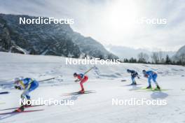 05.03.2023, Planica, Slovenia (SLO): Hugo Lapalus (FRA), Imanol Rojo (ESP), Giandomenico Salvadori (ITA), (l-r)  - FIS nordic world ski championships cross-country, mass men, Planica (SLO). www.nordicfocus.com. © Modica/NordicFocus. Every downloaded picture is fee-liable.