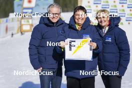 05.03.2023, Planica, Slovenia (SLO): Giving the flag of Trondheim FIS Nordic World Ski Championships 2025- FIS nordic world ski championships cross-country, mass men, Planica (SLO). www.nordicfocus.com. © Thibaut/NordicFocus. Every downloaded picture is fee-liable.
