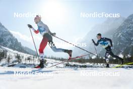 05.03.2023, Planica, Slovenia (SLO): Olivier Leveille (CAN), Hunter Wonders (USA), (l-r)  - FIS nordic world ski championships cross-country, mass men, Planica (SLO). www.nordicfocus.com. © Modica/NordicFocus. Every downloaded picture is fee-liable.