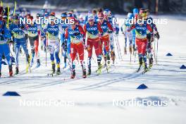 05.03.2023, Planica, Slovenia (SLO): William Poromaa (SWE), Johannes Hoesflot Klaebo (NOR), Martin Loewstroem Nyenget (NOR), (l-r)  - FIS nordic world ski championships cross-country, mass men, Planica (SLO). www.nordicfocus.com. © Thibaut/NordicFocus. Every downloaded picture is fee-liable.