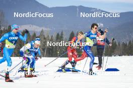 05.03.2023, Planica, Slovenia (SLO): Federico Pellegrino (ITA), Calle Halfvarsson (SWE), Clement Parisse (FRA), (l-r)  - FIS nordic world ski championships cross-country, mass men, Planica (SLO). www.nordicfocus.com. © Thibaut/NordicFocus. Every downloaded picture is fee-liable.