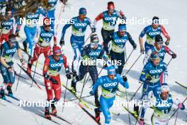 05.03.2023, Planica, Slovenia (SLO): Paal Golberg (NOR), Hunter Wonders (USA), Jonas Dobler (GER), Hugo Lapalus (FRA), Naoto Baba (JPN), (l-r)  - FIS nordic world ski championships cross-country, mass men, Planica (SLO). www.nordicfocus.com. © Modica/NordicFocus. Every downloaded picture is fee-liable.