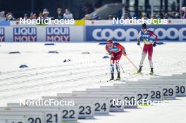 05.03.2023, Planica, Slovenia (SLO): Emil Iversen (NOR), Naoto Baba (JPN), (l-r)  - FIS nordic world ski championships cross-country, mass men, Planica (SLO). www.nordicfocus.com. © Thibaut/NordicFocus. Every downloaded picture is fee-liable.