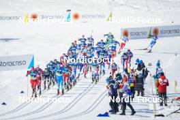 05.03.2023, Planica, Slovenia (SLO): Paal Golberg (NOR), Johannes Hoesflot Klaebo (NOR), Ireneu Esteve Altimiras (AND), Federico Pellegrino (ITA), Didrik Toenseth (NOR), (l-r)  - FIS nordic world ski championships cross-country, mass men, Planica (SLO). www.nordicfocus.com. © Thibaut/NordicFocus. Every downloaded picture is fee-liable.