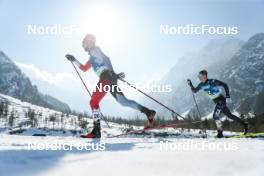 05.03.2023, Planica, Slovenia (SLO): Olivier Leveille (CAN), Hunter Wonders (USA), (l-r)  - FIS nordic world ski championships cross-country, mass men, Planica (SLO). www.nordicfocus.com. © Modica/NordicFocus. Every downloaded picture is fee-liable.