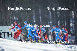 05.03.2023, Planica, Slovenia (SLO): Mika Vermeulen (AUT), Emil Iversen (NOR), Dietmar Noeckler (ITA), Perttu Hyvarinen (FIN), Antoine Cyr (CAN), Giandomenico Salvadori (ITA), Snorri Eythor Einarsson (ISL), (l-r)  - FIS nordic world ski championships cross-country, mass men, Planica (SLO). www.nordicfocus.com. © Thibaut/NordicFocus. Every downloaded picture is fee-liable.