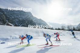 05.03.2023, Planica, Slovenia (SLO): Mika Vermeulen (AUT), Iivo Niskanen (FIN), Eric Rosjoe (SWE), Hugo Lapalus (FRA), Imanol Rojo (ESP), (l-r)  - FIS nordic world ski championships cross-country, mass men, Planica (SLO). www.nordicfocus.com. © Modica/NordicFocus. Every downloaded picture is fee-liable.