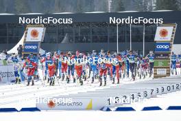 05.03.2023, Planica, Slovenia (SLO): William Poromaa (SWE), Paal Golberg (NOR), Johannes Hoesflot Klaebo (NOR), Andrew Musgrave (GBR), Didrik Toenseth (NOR), Federico Pellegrino (ITA), Martin Loewstroem Nyenget (NOR), Hugo Lapalus (FRA), Scott Patterson (USA), (l-r)  - FIS nordic world ski championships cross-country, mass men, Planica (SLO). www.nordicfocus.com. © Thibaut/NordicFocus. Every downloaded picture is fee-liable.