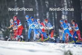 05.03.2023, Planica, Slovenia (SLO): Mika Vermeulen (AUT), Emil Iversen (NOR), Dietmar Noeckler (ITA), Antoine Cyr (CAN), Giandomenico Salvadori (ITA), (l-r)  - FIS nordic world ski championships cross-country, mass men, Planica (SLO). www.nordicfocus.com. © Thibaut/NordicFocus. Every downloaded picture is fee-liable.