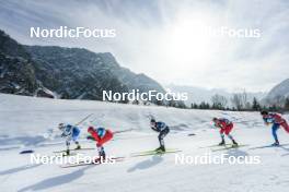 05.03.2023, Planica, Slovenia (SLO): William Poromaa (SWE), Paal Golberg (NOR), Hunter Wonders (USA), Martin Loewstroem Nyenget (NOR), (l-r)  - FIS nordic world ski championships cross-country, mass men, Planica (SLO). www.nordicfocus.com. © Modica/NordicFocus. Every downloaded picture is fee-liable.