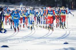 05.03.2023, Planica, Slovenia (SLO): Federico Pellegrino (ITA), William Poromaa (SWE), Martin Loewstroem Nyenget (NOR), (l-r)  - FIS nordic world ski championships cross-country, mass men, Planica (SLO). www.nordicfocus.com. © Thibaut/NordicFocus. Every downloaded picture is fee-liable.