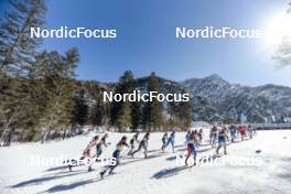 04.03.2023, Planica, Slovenia (SLO): Masako Ishida (JPN), Pia Fink (GER), Sydney Palmer-Leger (USA), Laura Gimmler (GER), Rosie Brennan (USA), Cristina Pittin (ITA), Juliette Ducordeau (FRA), Kaidy Kaasiku (EST), Linn Svahn (SWE), (l-r)  - FIS nordic world ski championships cross-country, mass women, Planica (SLO). www.nordicfocus.com. © Modica/NordicFocus. Every downloaded picture is fee-liable.