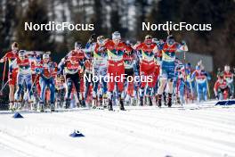 04.03.2023, Planica, Slovenia (SLO): Kerttu Niskanen (FIN), Frida Karlsson (SWE), Tiril Udnes Weng (NOR), Anne Kjersti Kalvaa (NOR), Krista Parmakoski (FIN), (l-r)  - FIS nordic world ski championships cross-country, mass women, Planica (SLO). www.nordicfocus.com. © Modica/NordicFocus. Every downloaded picture is fee-liable.
