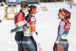 04.03.2023, Planica, Slovenia (SLO): Dahria Beatty (CAN), Liliane Gagnon (CAN), Katherine Stewart-Jones (CAN), (l-r)  - FIS nordic world ski championships cross-country, mass women, Planica (SLO). www.nordicfocus.com. © Modica/NordicFocus. Every downloaded picture is fee-liable.