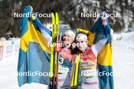 04.03.2023, Planica, Slovenia (SLO): Frida Karlsson (SWE), Ebba Andersson (SWE), (l-r)  - FIS nordic world ski championships cross-country, mass women, Planica (SLO). www.nordicfocus.com. © Modica/NordicFocus. Every downloaded picture is fee-liable.