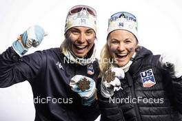 22.02.2023, Planica, Slovenia (SLO): Julia Kern (USA), Jessica Diggins (USA), (l-r)  - FIS nordic world ski championships cross-country, medals, Planica (SLO). www.nordicfocus.com. © Modica/NordicFocus. Every downloaded picture is fee-liable.