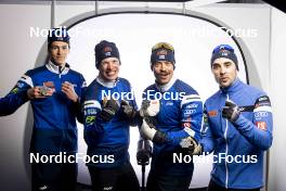 22.02.2023, Planica, Slovenia (SLO): Niko Anttola (FIN), Iivo Niskanen (FIN), Perttu Hyvarinen (FIN), Ristomatti Hakola (FIN), (l-r)  - FIS nordic world ski championships cross-country, medals, Planica (SLO). www.nordicfocus.com. © Modica/NordicFocus. Every downloaded picture is fee-liable.