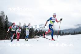 03.03.2023, Planica, Slovenia (SLO): Antoine Cyr (CAN), Jonas Baumann (SUI), Jens Burman (SWE), Hugo Lapalus (FRA), (l-r)  - FIS nordic world ski championships cross-country, relay men, Planica (SLO). www.nordicfocus.com. © Modica/NordicFocus. Every downloaded picture is fee-liable.