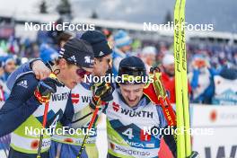 03.03.2023, Planica, Slovenia (SLO): Friedrich Moch (GER), Janosch Brugger (GER), Albert Kuchler (GER), (l-r)  - FIS nordic world ski championships cross-country, relay men, Planica (SLO). www.nordicfocus.com. © Thibaut/NordicFocus. Every downloaded picture is fee-liable.