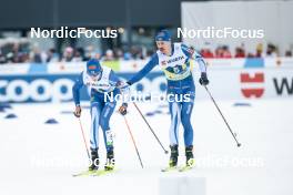 03.03.2023, Planica, Slovenia (SLO): Niko Anttola (FIN), Perttu Hyvarinen (FIN), (l-r)  - FIS nordic world ski championships cross-country, relay men, Planica (SLO). www.nordicfocus.com. © Modica/NordicFocus. Every downloaded picture is fee-liable.