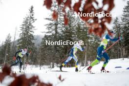 03.03.2023, Planica, Slovenia (SLO): Albert Kuchler (GER), Richard Jouve (FRA), Miha Simenc (SLO), (l-r)  - FIS nordic world ski championships cross-country, relay men, Planica (SLO). www.nordicfocus.com. © Modica/NordicFocus. Every downloaded picture is fee-liable.