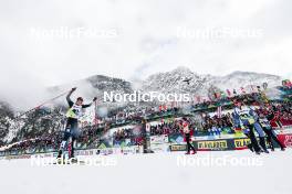 03.03.2023, Planica, Slovenia (SLO): Albert Kuchler (GER), Janosch Brugger (GER), Jonas Dobler (GER), Friedrich Moch (GER), (l-r)  - FIS nordic world ski championships cross-country, relay men, Planica (SLO). www.nordicfocus.com. © Modica/NordicFocus. Every downloaded picture is fee-liable.