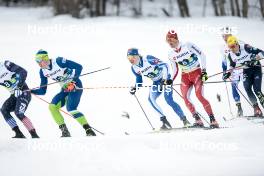 03.03.2023, Planica, Slovenia (SLO): Miha Licef (SLO), Iivo Niskanen (FIN), Jonas Baumann (SUI), Janosch Brugger (GER), (l-r)  - FIS nordic world ski championships cross-country, relay men, Planica (SLO). www.nordicfocus.com. © Modica/NordicFocus. Every downloaded picture is fee-liable.