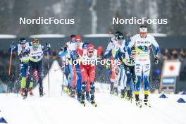 03.03.2023, Planica, Slovenia (SLO): Hans Christer Holund (NOR), Johan Haeggstroem (SWE), (l-r)  - FIS nordic world ski championships cross-country, relay men, Planica (SLO). www.nordicfocus.com. © Modica/NordicFocus. Every downloaded picture is fee-liable.