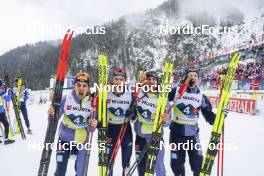 03.03.2023, Planica, Slovenia (SLO): Janosch Brugger (GER), Friedrich Moch (GER), Jonas Dobler (GER), Albert Kuchler (GER), (l-r)  - FIS nordic world ski championships cross-country, relay men, Planica (SLO). www.nordicfocus.com. © Thibaut/NordicFocus. Every downloaded picture is fee-liable.