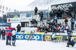 03.03.2023, Planica, Slovenia (SLO): Johannes Hoesflot Klaebo (NOR), Simen Hegstad Krueger (NOR), Paal Golberg (NOR), Hans Christer Holund (NOR), (l-r)  - FIS nordic world ski championships cross-country, relay men, Planica (SLO). www.nordicfocus.com. © Modica/NordicFocus. Every downloaded picture is fee-liable.
