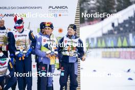 03.03.2023, Planica, Slovenia (SLO): Albert Kuchler (GER), Janosch Brugger (GER), Jonas Dobler (GER), Friedrich Moch (GER) - FIS nordic world ski championships cross-country, relay men, Planica (SLO). www.nordicfocus.com. © Thibaut/NordicFocus. Every downloaded picture is fee-liable.