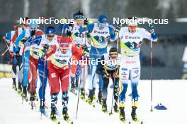 03.03.2023, Planica, Slovenia (SLO): Richard Jouve (FRA), Ristomatti Hakola (FIN), Albert Kuchler (GER), (l-r)  - FIS nordic world ski championships cross-country, relay men, Planica (SLO). www.nordicfocus.com. © Modica/NordicFocus. Every downloaded picture is fee-liable.